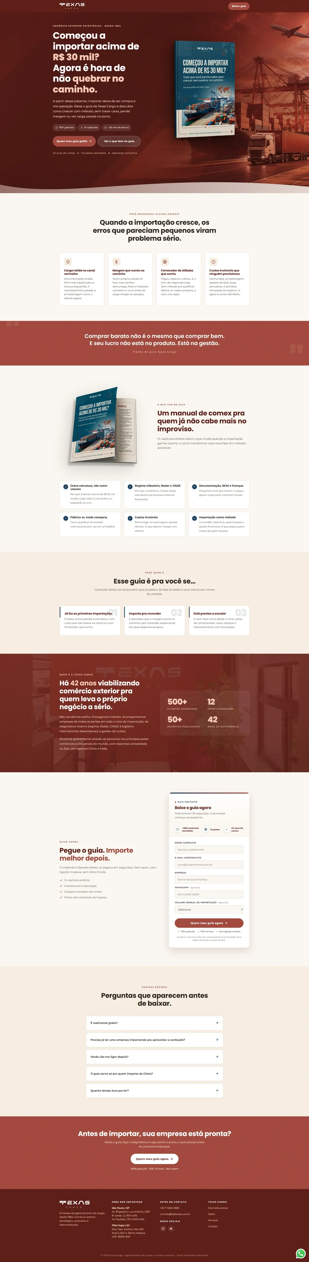 Landing Page Texas