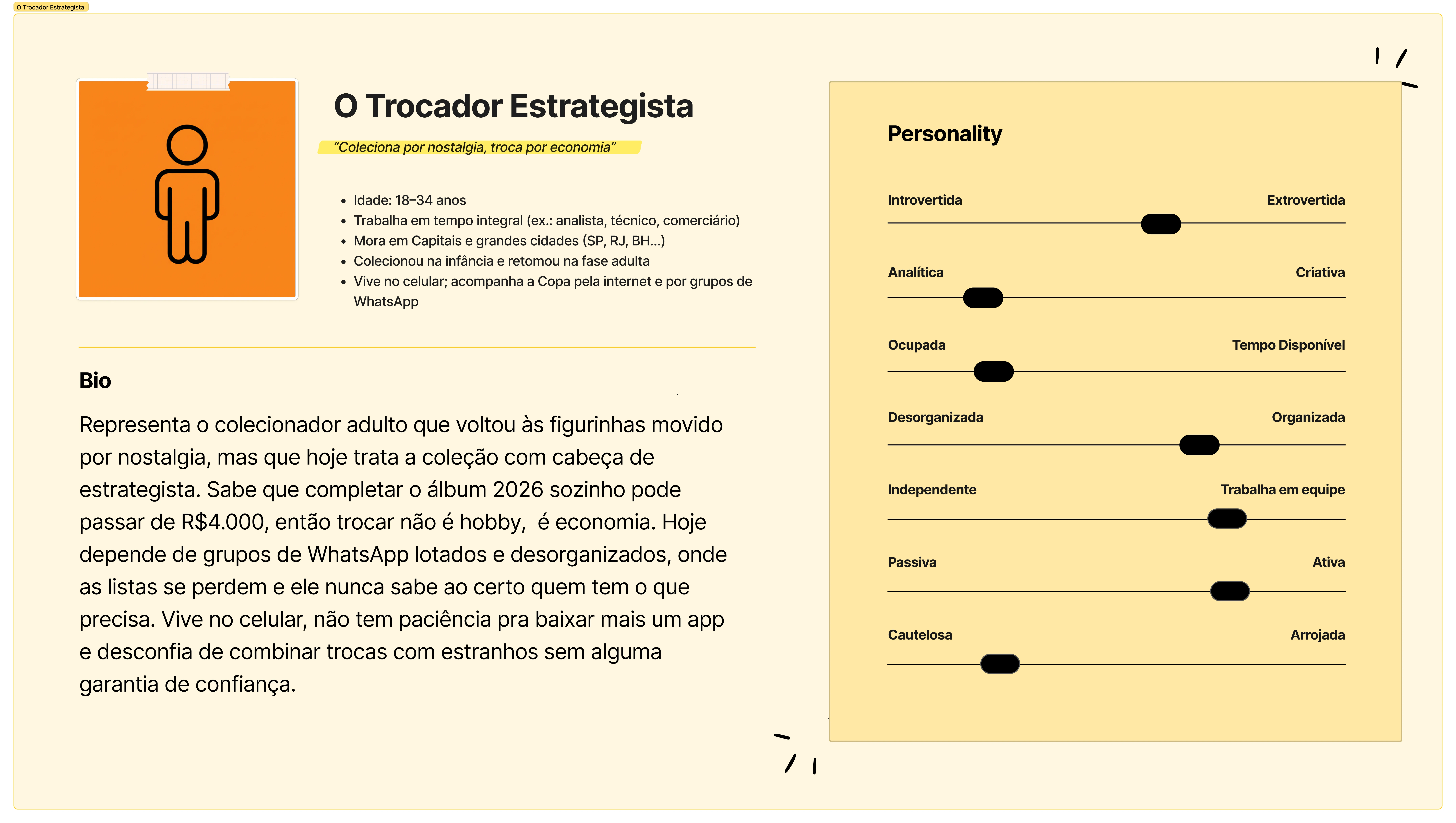 Proto-persona O Trocador Estrategista