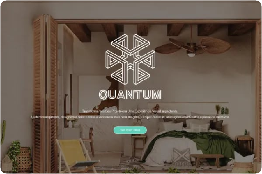 Topo original com logo Quantum em destaque